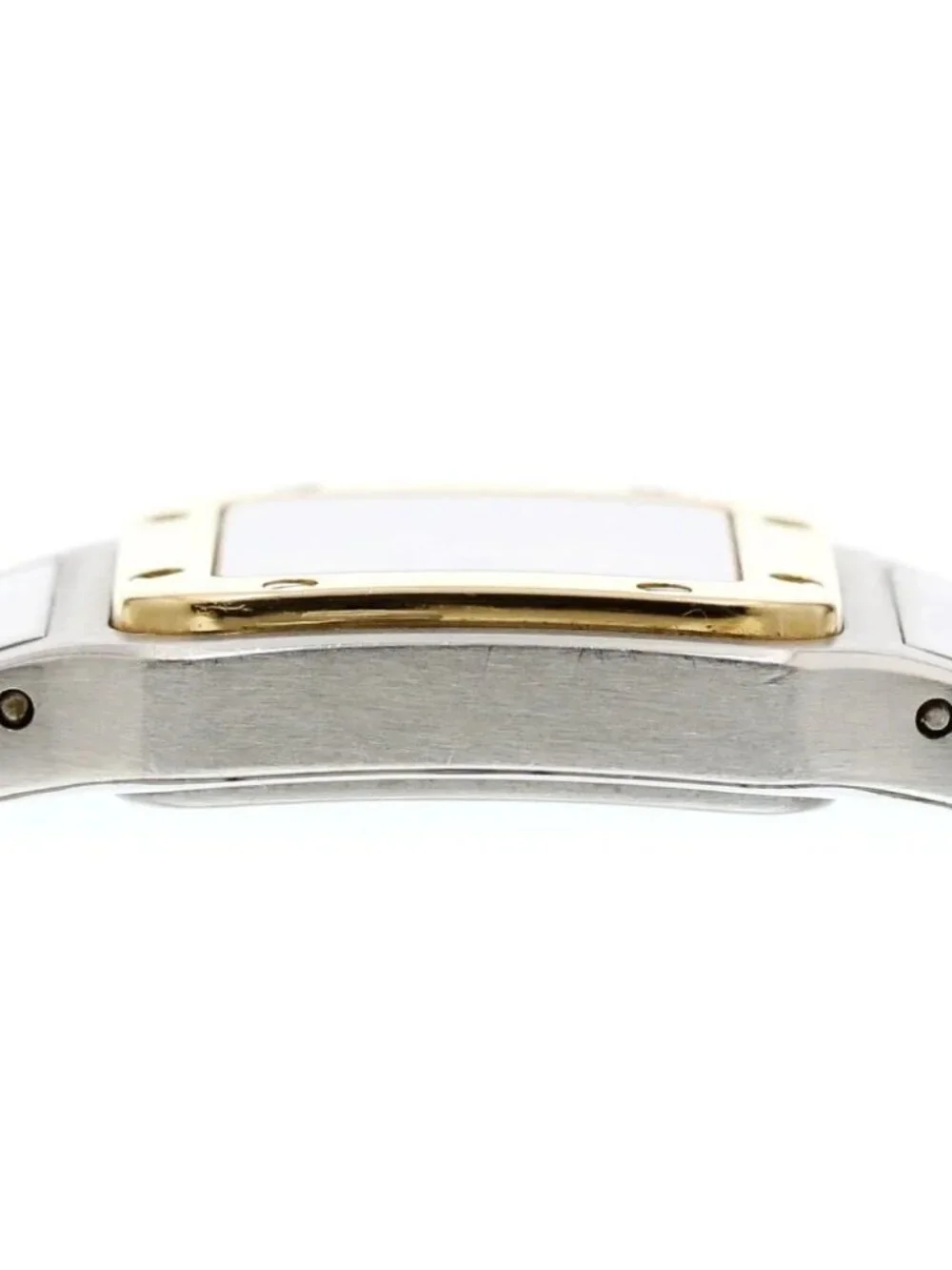 CARTIER Santos Garbe SM YG bezel Gray Dial Quartz Ladies Watch_965640